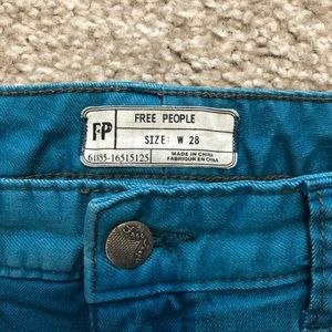 Free People teal jeans